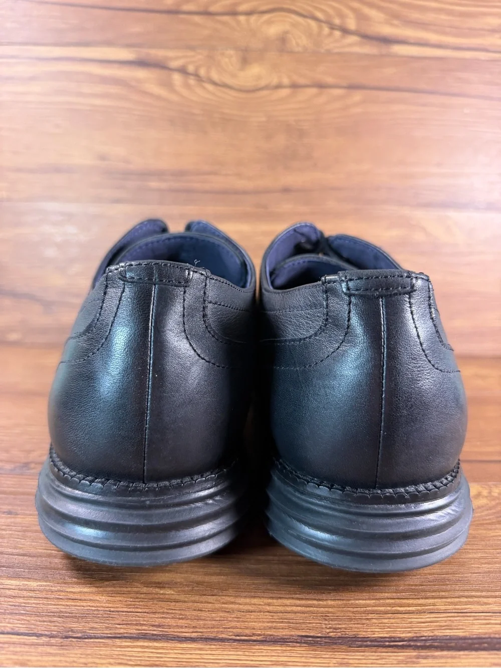 Mens Cole Haan Original Grand Black Leather Wingtips Shoes Men’s Size 15 WIDE